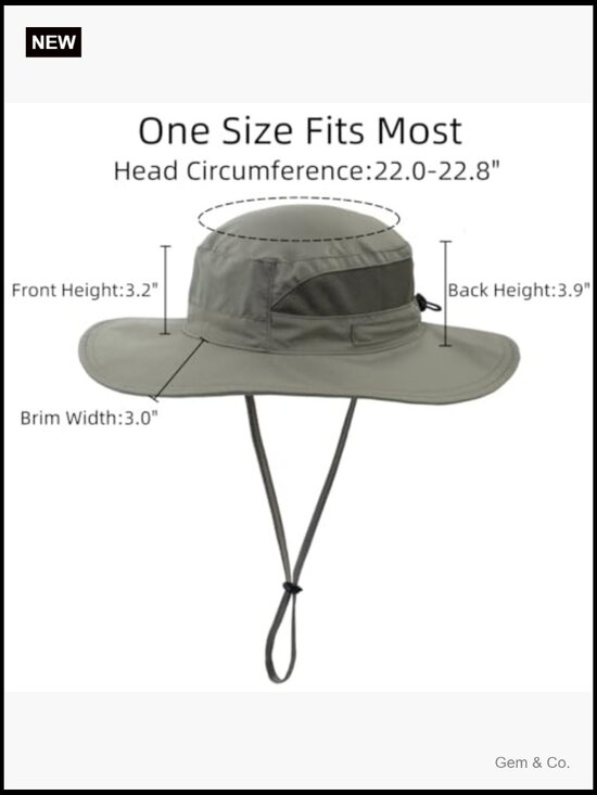 UPF 50+ Wide Brim Bucket Hat Summer Beach Fishing Hiking Outdoor Sun Hat with main image 5